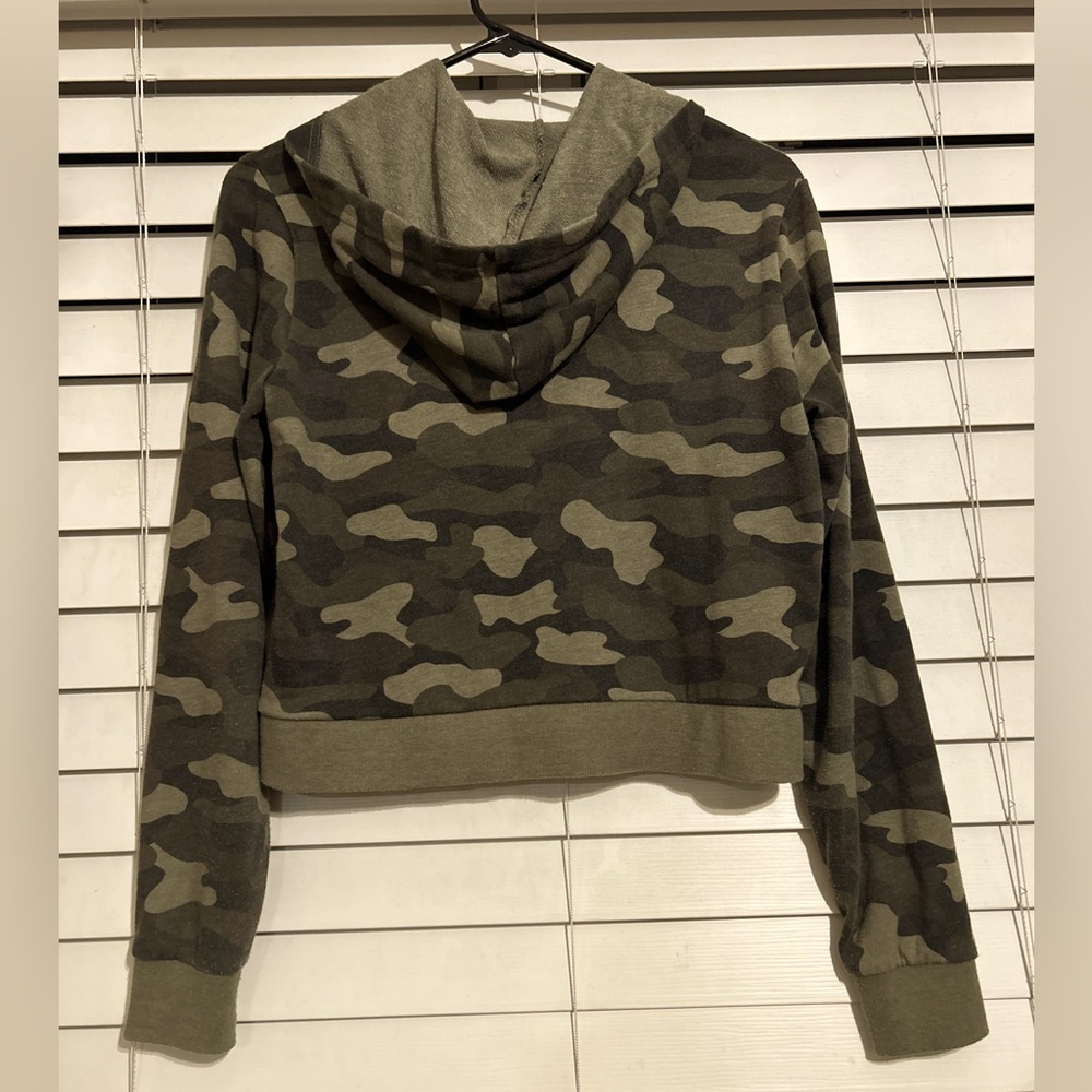 Alternative Apparel Camo Zip Up Hoodie - Picture 2 of 3